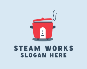 Steaming Rice Cooker logo design