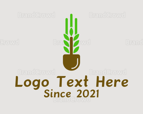 Gardening Shovel Tool Logo