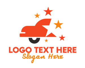 Orange Orange - Shiny Red Star Car logo design