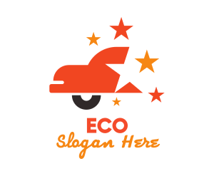 Sedan - Shiny Red Star Car logo design