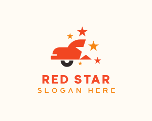 Shiny Red Star Car logo design