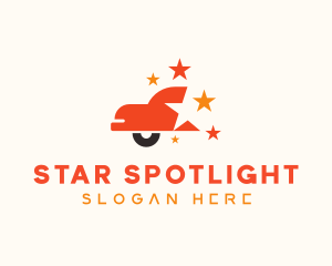 Shiny Red Star Car logo design