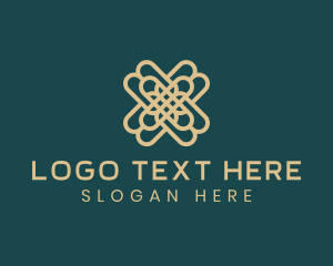 Yellow - Luxe Ornament Letter X logo design