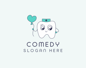 Cute Dental Tooth logo design