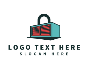 Storage Facility - Storage Warehouse Lock logo design