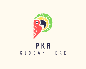 Colorful Toucan Letter P logo design