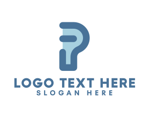 Ecommerce - Generic Modern Digital Letter P logo design