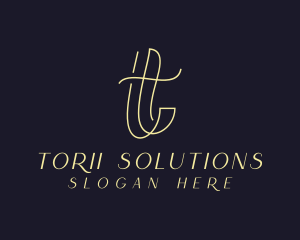 Ribbon Fashion Formal Attire logo design