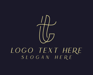 Letter T - Ribbon Fashion Formal Attire logo design