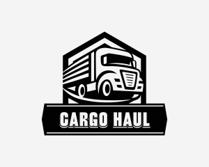 Haulage Truck Transportation logo design