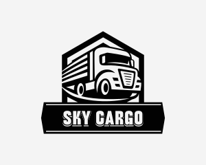 Haulage Truck Transportation logo design