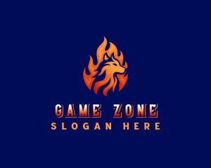 Flame Wolf Gaming logo design