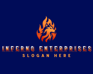 Flame Wolf Gaming logo design