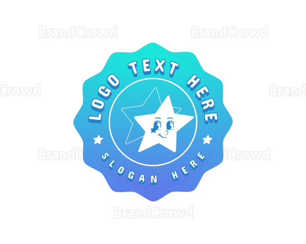 Retro Star Aesthetic Logo