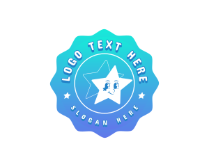 Retro Star Aesthetic Logo