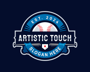 Baseball Sports League logo design