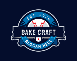 Baseball Sports League logo design