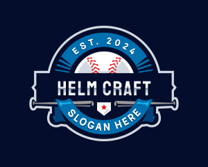 Baseball Sports League logo design