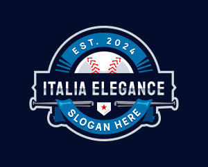 Baseball Sports League logo design