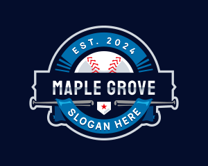 Baseball Sports League logo design