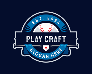 Baseball Sports League logo design