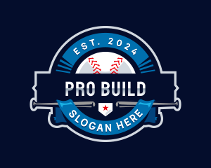 Baseball Sports League logo design