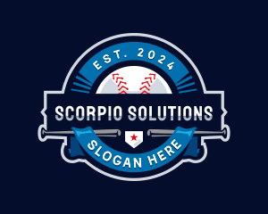 Baseball Sports League logo design