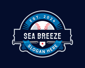 Baseball Sports League logo design