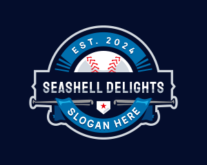 Baseball Sports League logo design