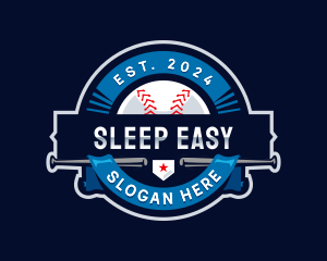 Baseball Sports League logo design