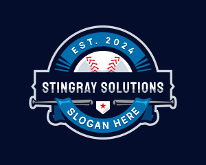 Baseball Sports League logo design