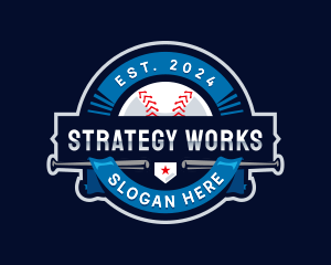 Baseball Sports League logo design