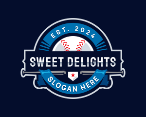 Baseball Sports League logo design