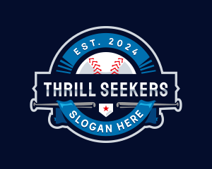 Baseball Sports League logo design