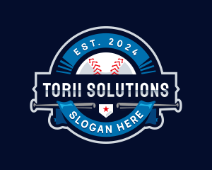 Baseball Sports League logo design