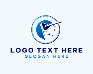 Cleaner - Cleaning Disinfection Mop logo design