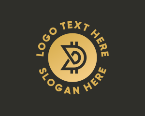 Marketing - Cryptocurrency Bitcoin Letter D logo design