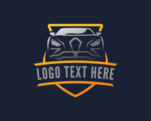 Driving - Gradient Sports Car logo design