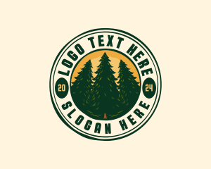 Forestry - Pine Tree Forest Camp logo design