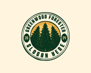 Pine Tree Forest Camp logo design