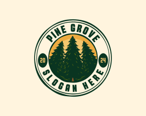 Pine Tree Forest Camp logo design