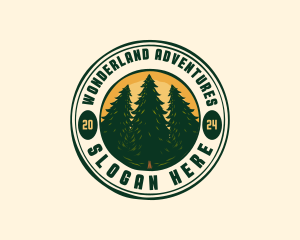 Pine Tree Forest Camp logo design