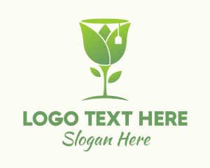 Hibiscus - Green Tulip Tea logo design