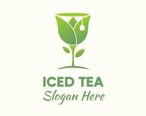 Green Tulip Tea logo design