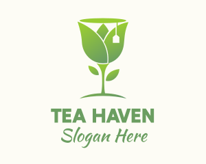 Green Tulip Tea logo design