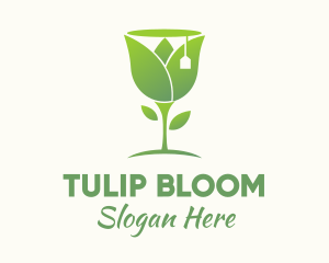 Tulip - Green Tulip Tea logo design