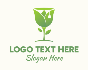 Tea - Green Tulip Tea logo design