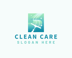 Squeegee Wiper Cleaning logo design