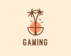 Beach - Sunset Island Adventure logo design