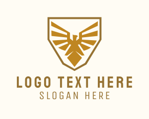 Falcon - Gold Hawk Sigil logo design